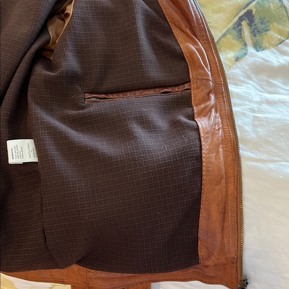 Tan Leather Jacket - Picture 7 of 10